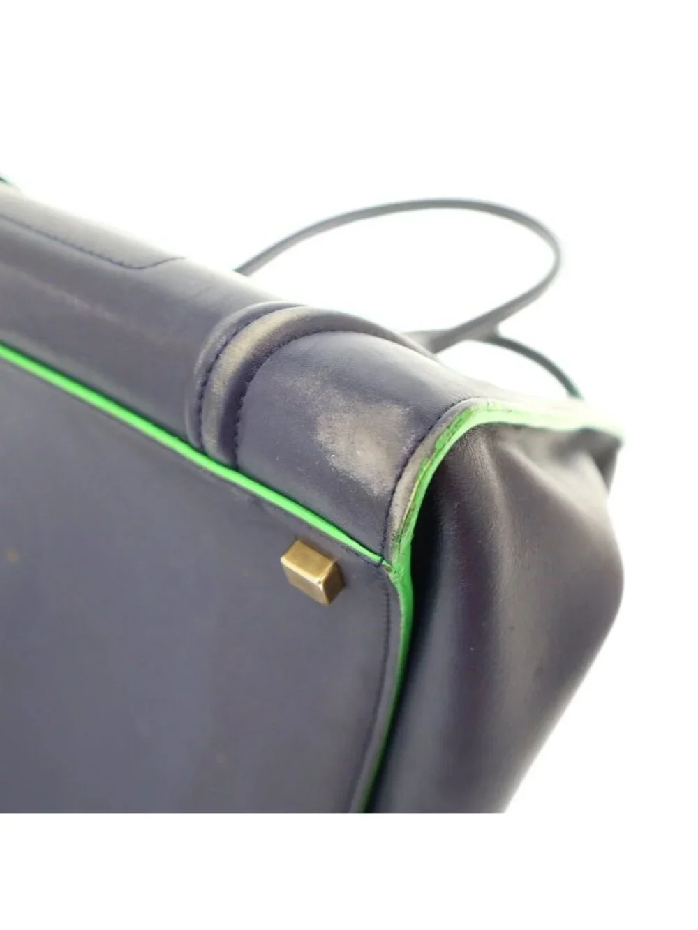 Celine Luggage Phantom Tote Bag Blue Green